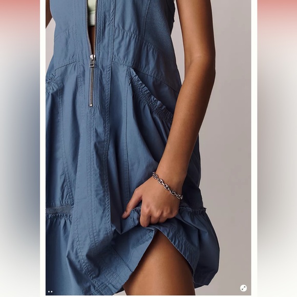 Blue Utility Dress with pockets - Picture 7 of 7